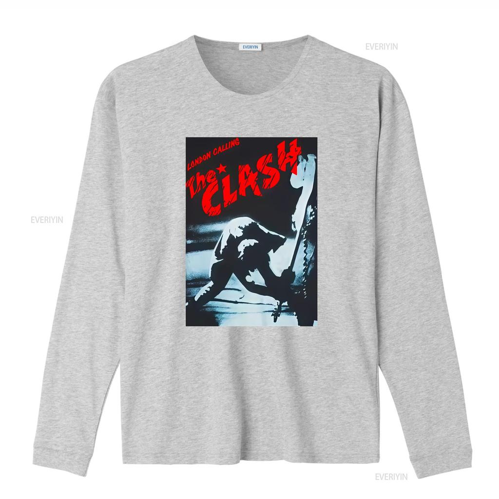 The Clash London Calling Heavy Metal Hudební Kapela Rock Punk XL Tričko vintage Vypraný grafický Potisk Měkký Všestranný Mírně pánský