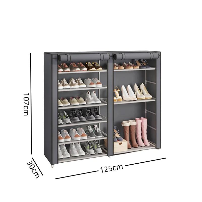 Минималистский органайзер для обуви пылезащитный шкаф для обуви многослойная нетканая мебель для дома экономящие место шкафы полка для обуви 12800₽
