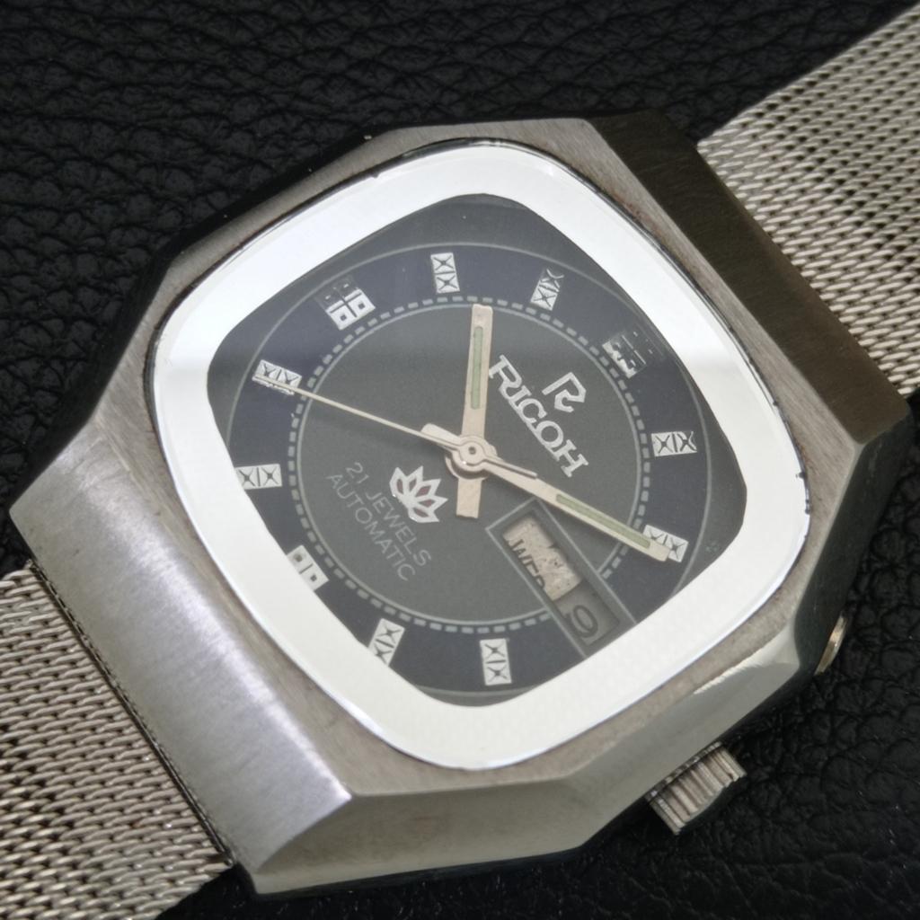 VINTAGE RICOH R31 AUTOMATIC JAPAN MENS GREY COLOR DIAL WATCH A704711-1