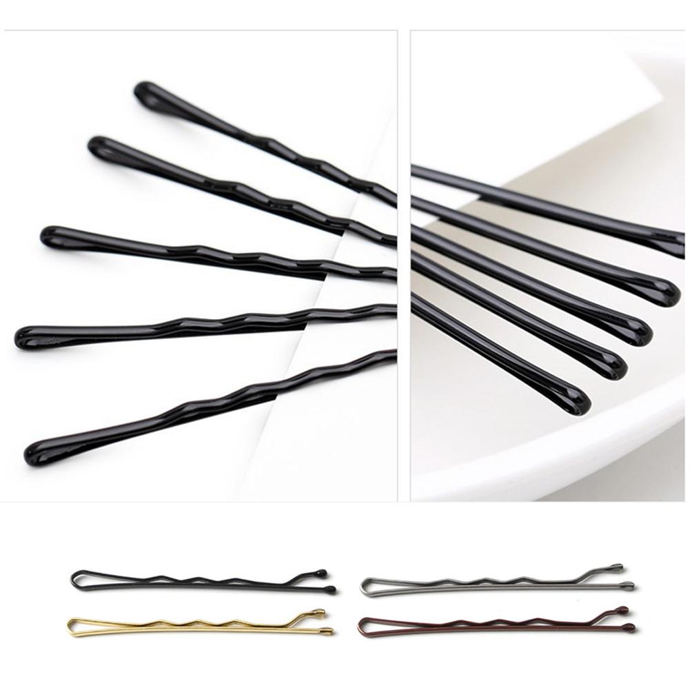 50 Stück/Packung Schlichte Legierungs-Haarspangen Hohe Elastizität Langlebig Wellenklammer Haarnadeln Kopfschmuck Haaraccessoire