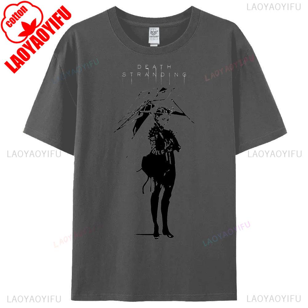 Death Stranding Theme Series Printed Tshirt Original Design Hot Sale Tops Game Lover Men Women Fashion Crewneck Cotton Tee