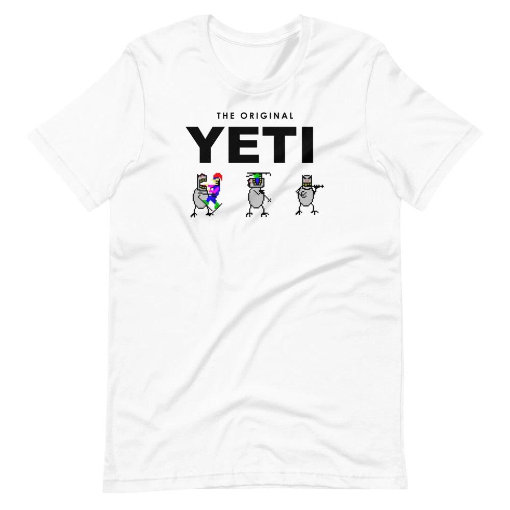 THE ORIGINAL YETI Parody SkiFree Windows 95 Microsoft Tee Short-Sleeve 100% Cotton T-shirt Mens Tees Top 3XL