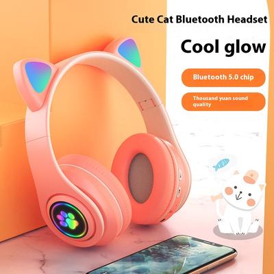 Sluchátka Cat Claw Bluetooth Nová bezdrátová sluchátka Luminous Cat Ear Headset