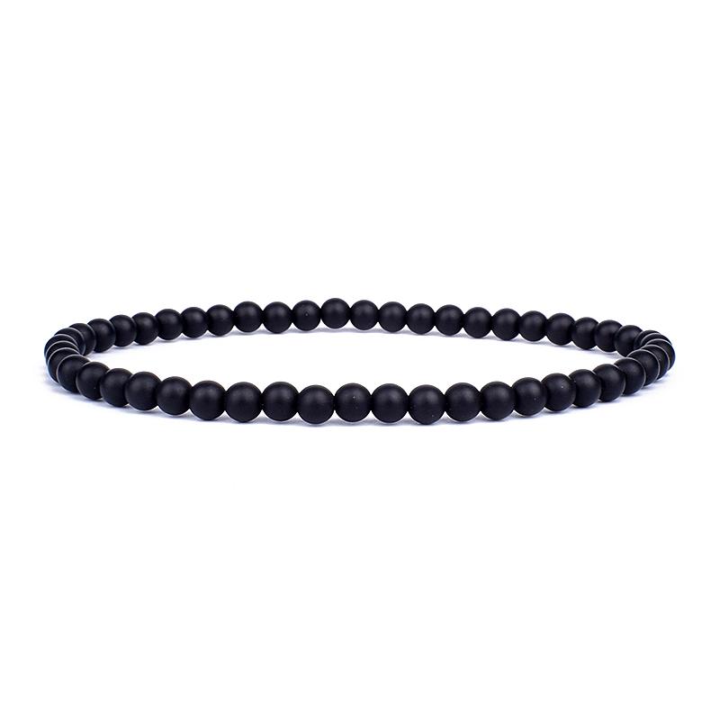 Natural Stone Bracelets Men 4mm 6mm Beads Elastic Bracelet Charm Chakra Healing Reiki Yoga Bracelets For Women Beads Jewelry New