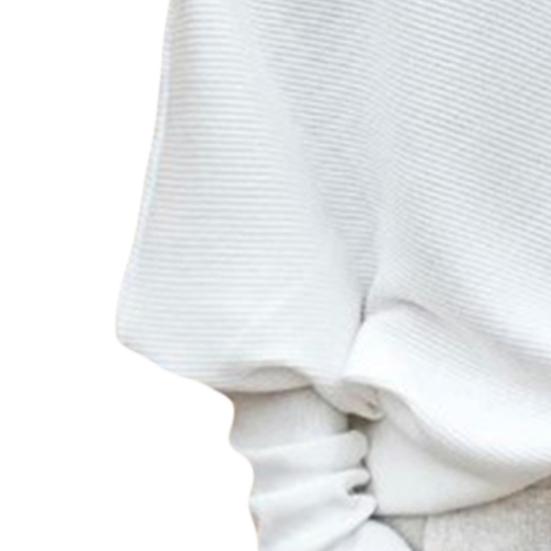 Sexy Women Solid Color Off Shoulder Long Sleeve Sweater Loose Knitted Pullover