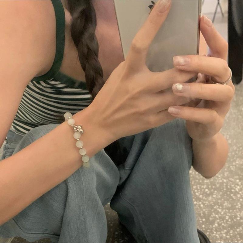 Gray Moonlight Bell Beaded Bracelet: Women s Summer Chic, Perfect for Best Friends and Elegant Style