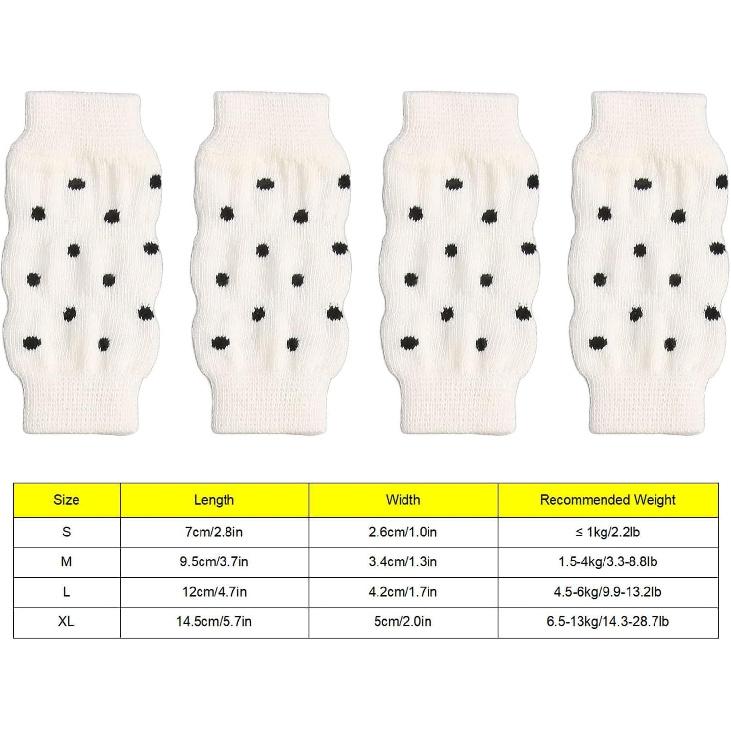 Zerodis 4pcs Dog Elbow Protector, Elastic Pet Leg Hock Protectors Warm Dog Hock Covers Pet Leg Sleeves Knitted Pet Leg Warmers Leg Support Wrap