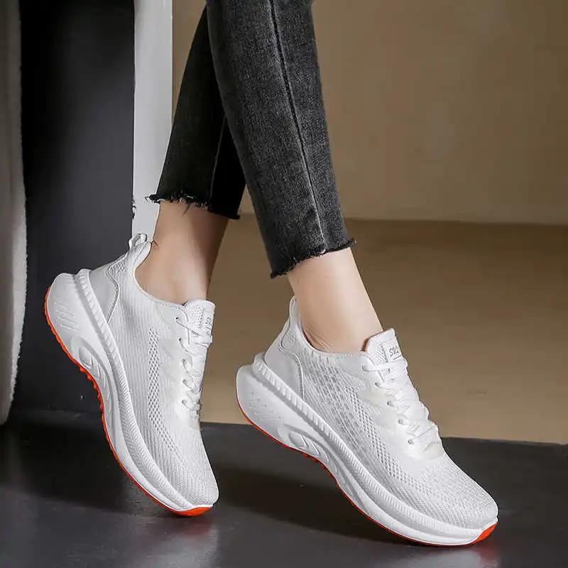Fashion Thin Heel Increase Height Sports Lady Shoes Tennis 37 Size Sneakers Women Runners Technology Temis Wide Fit Tenise High End
