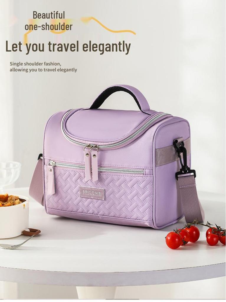 Large Capacity Insulated Lunch Bag - Portable, Thickened, and Crossbody for Office Workers and Kids