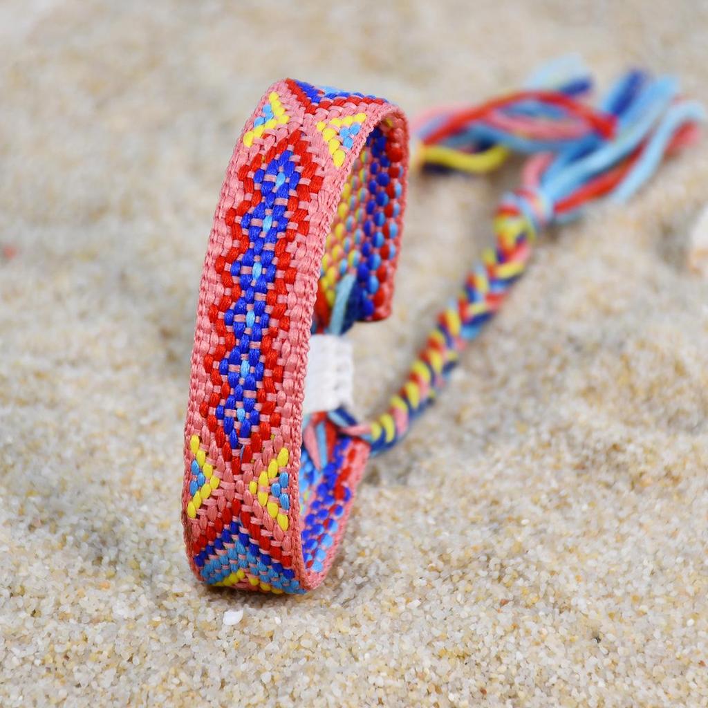 Nepalese Ethnic Woven Tassel Friendship Bracelet - Bohemian Style for Women