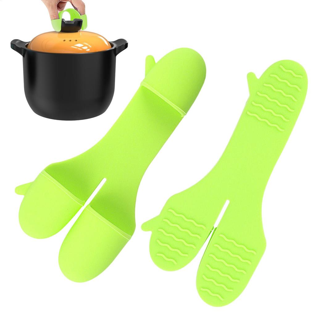 Oven Mitts Silicone Anti-heat Gloves for Microwave Ovens Heat-resistant Gloves for Baking Ovens Thickened and Heat-resistant