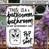 2D Flat - Is This A Bathroom in An Internet Cafe? A Vintage Aluminium Decorative Sign Measuring 8X12 Inches. Perfect for Christmas Decorations in