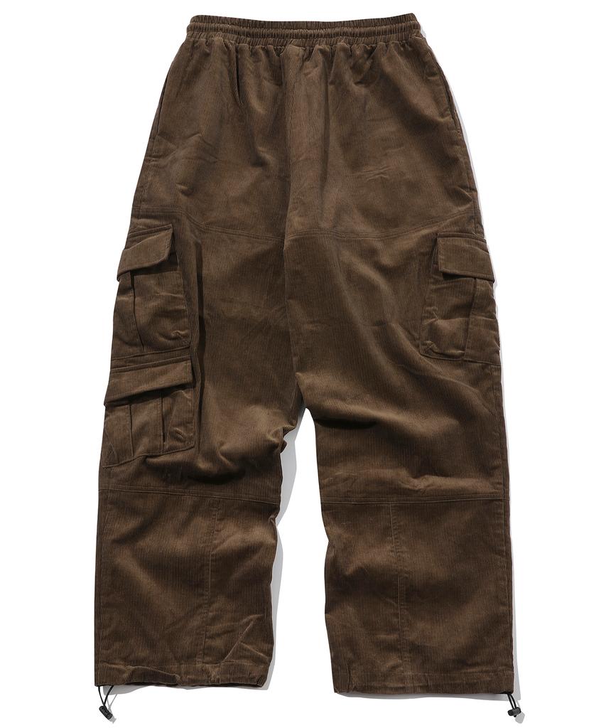 CPGN STUDIO Corduroy Wide Overcargo Pants Dark Brown