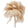 Feather Table Lamp USB Rechargeable Ostrich Feather Desk Light with Gold Tripod for Bedroom 40Pcs
