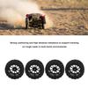 4pcs RC Car Wheels Tires Universal 10 Spoke Rims Rubber with M4 Lock Nut RC Car 1/10 Wheels Tires for Replacement