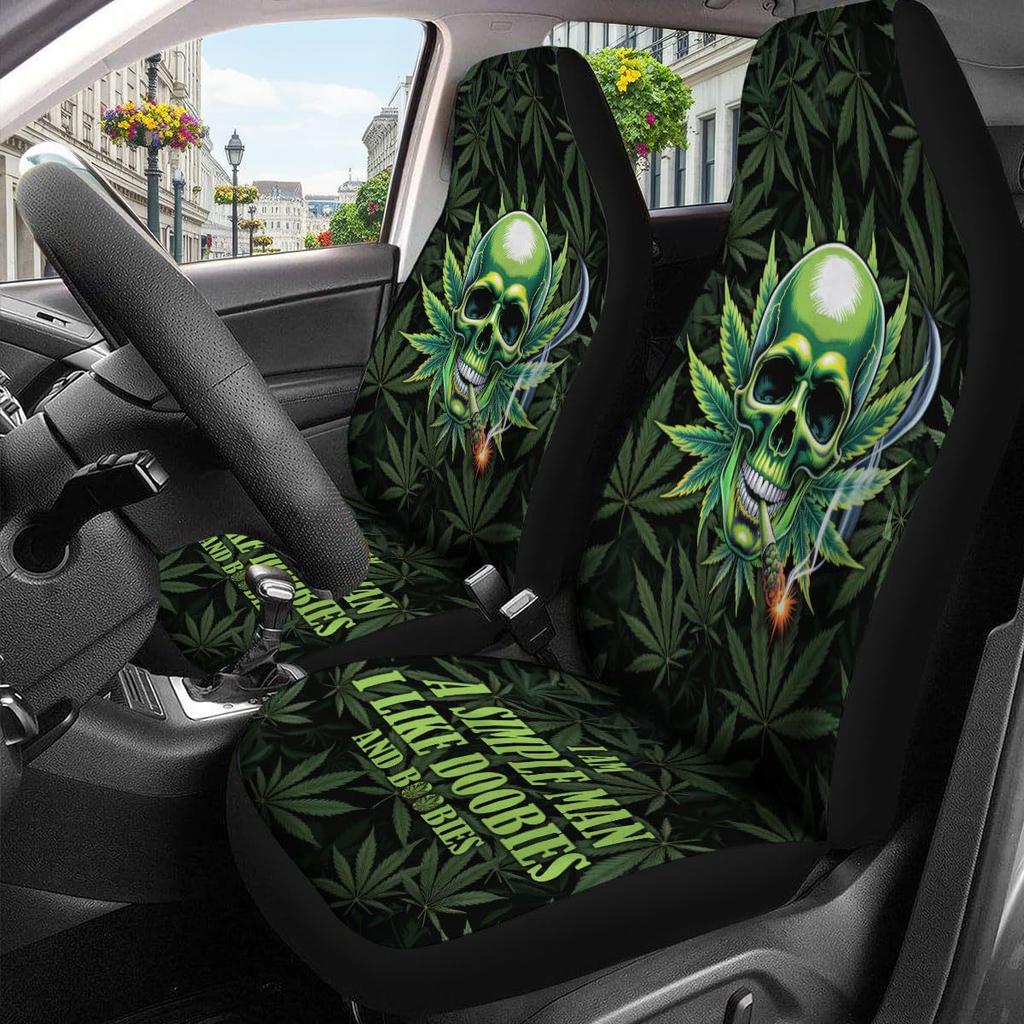 Car Seat Cover Creative Wolf Head Pattern Printed Logo From One Universal Front Seat Cushion