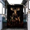 Custom Moose Family Fleece Blanket Personalized Name Text Wildlife Print Throw Soft Warm All Season Bedding Gift For Nature