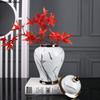 Chinese Style Light Luxury Imitation Marble Ceramic Storage Jar Vase Decoration Living Room Desktop Decoration Home Decoration