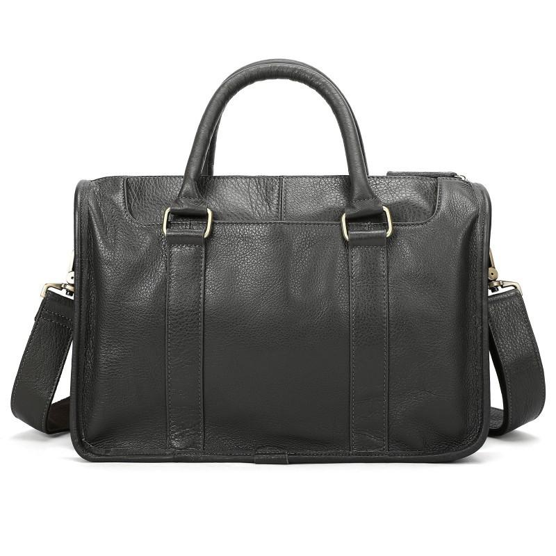 Genuine Leather Men's Business Travel Pillow Bag Classic Handbag Casual Versatile Shoulder Briefcase Cowhide