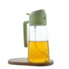 LMETJMA 470ML 2 In 1 Olive Oil Dispenser Oil Sprayer Glass Olive Oil Dispenser Bottle with Pourer Oil Bottle for Salad BBQ JT320