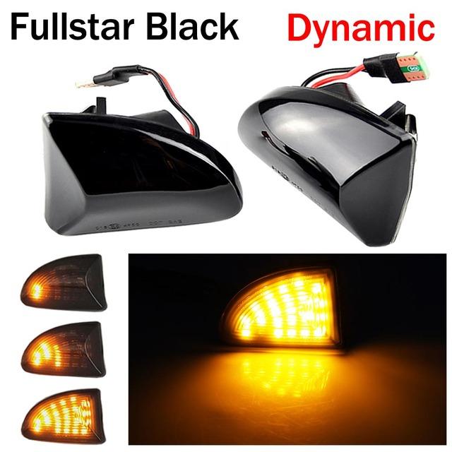 2PCS Smoked Lens Amber LED Dynamic Side Marker Light Turn Signal Lights for Smart Fortwo 451 MK1 & MKII 2007-2015