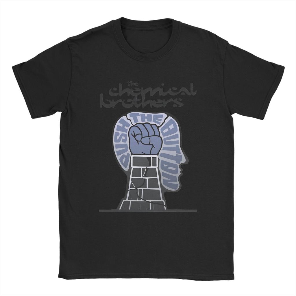 Maglietta Unisex The Chemical Brothers Band 100% Cotone Abbigliamento Vintage Manica Corta Girocollo Taglie Forti Magliette
