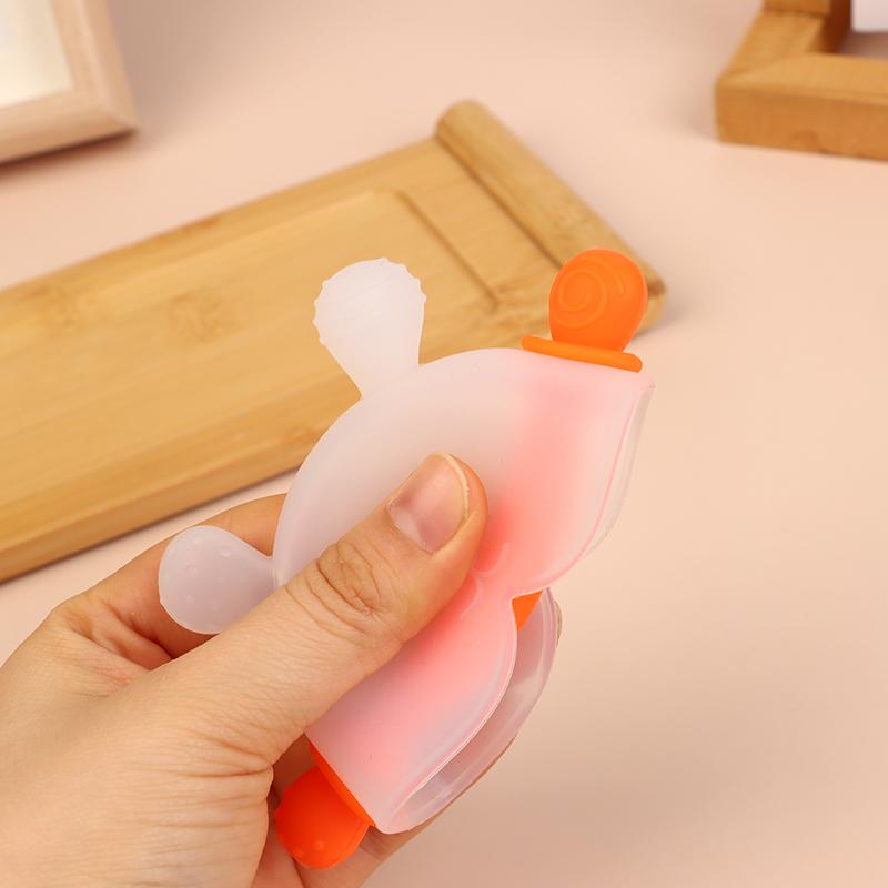 1 Set Kleinkind Beißring Baby Zahnungsgel Silikon Beißlöffel Lebensmittelecht Sicher zum Kochen und Einfrieren