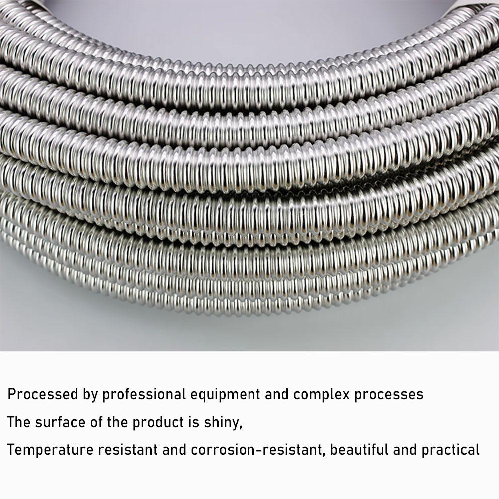 304 Stainless Steel Corrugated Pipe, 16/16.8/20/25mm Water Heater Hose, Hard Corrugated Coil For Hot And Cold Water Inlet And Ou