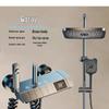 Gun Gray Thermostatic Shower Faucet Set with Piano Digital Display