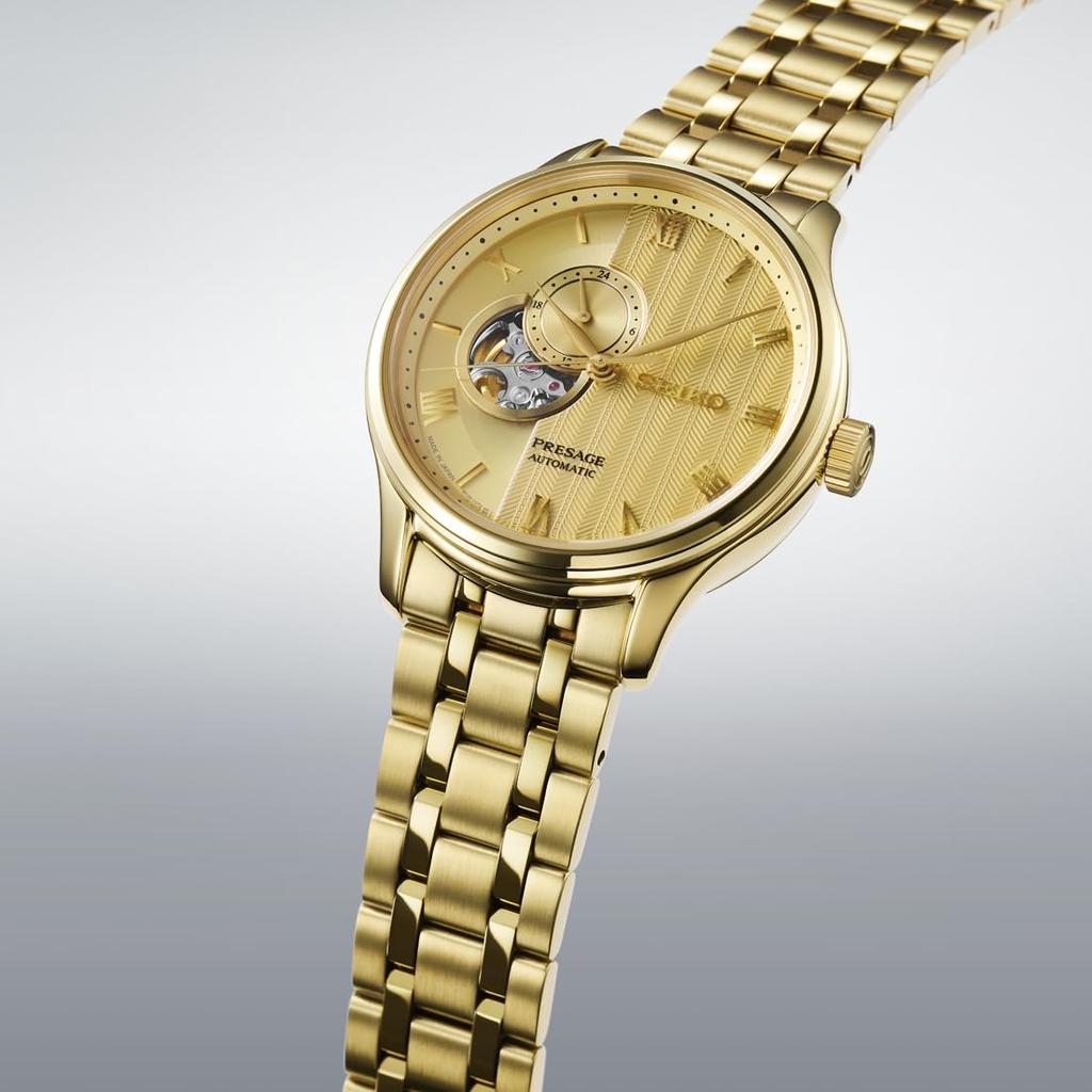 Seiko Presage Japanese Garden SARY264 Yellow Gold Men's Watch,