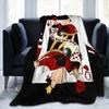 Regina di Cuori Alice nel Paese delle Meraviglie Coperte Velluto Carte da Gioco Calda Coperta da Viaggio per Esterno Biancheria da Letto Plaid Pezzo di Tappeto