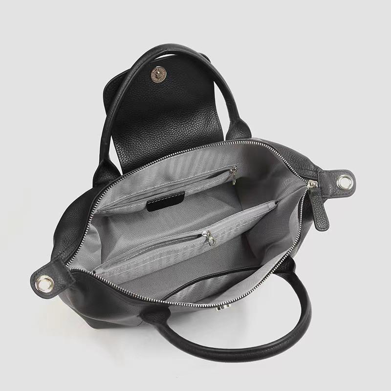 Leather Bag Classic Portable Cross-slung Dumplings Baotou Layer Cowhide Fashion Tote Women