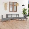 Day and Night - Day and Night Garden Furniture Set 4 Pieces Solid Gray Pine Wood