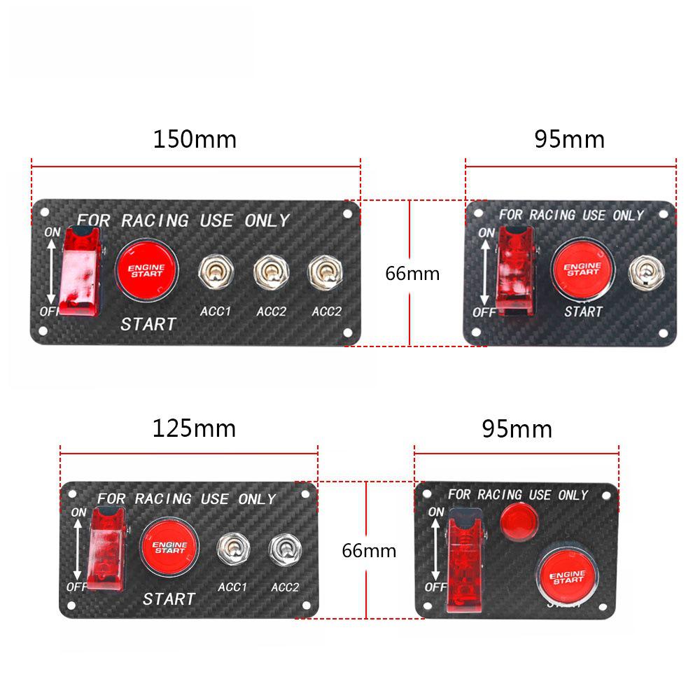 12V LED Racing Ignition Switch & Engine Start Panel