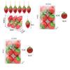 6PCS Red Christmas Hanging Decoration Electroplated Stawberry Christmas Tree Ornament Party Supplies Shopwindow Xmas Baubles 7