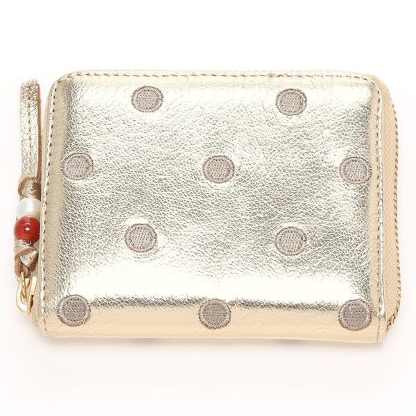 Dot Embroidery Round Palm Fit Wallet