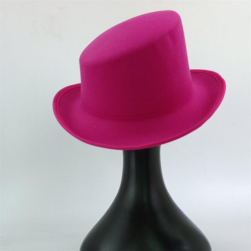 Hot selling Fedora pure white high top fedora wedding large French fedora men and women gentleman tilt top hat presidential hat 60-62cm