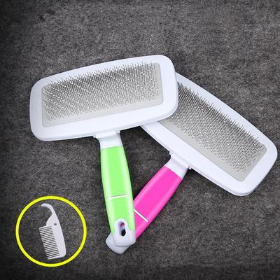 Self-Cleaning Thick Needle Cat Comb: Removes Loose Hair, Stainless Steel Needles, Comfortable Massage, Anti-Static, Damage-Free.