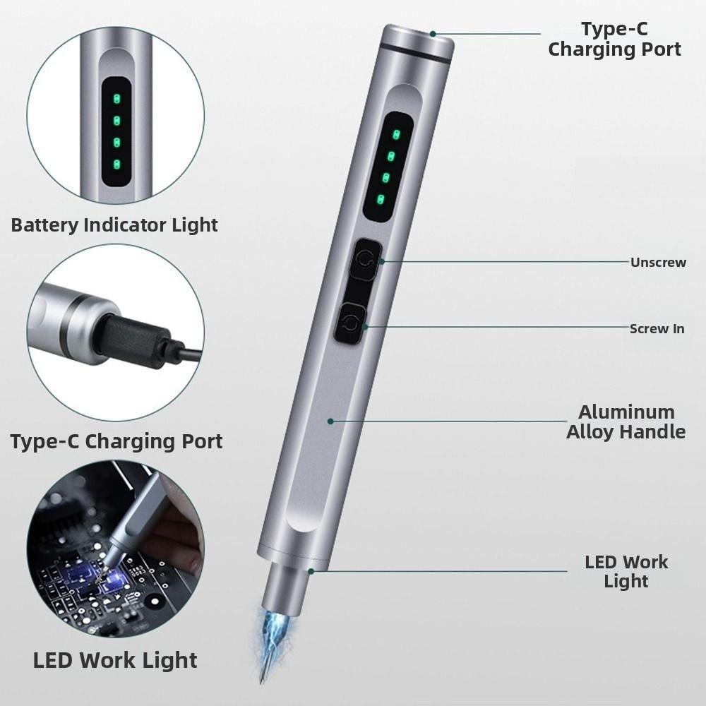 with 48 Magnetic Bits Cordless Screwdriver 50-in-1 Electric Tool Kit Electric Screwdriver Set