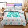 3D Print Animal Cartoon Crossing Game Bedding Set Double Twin King Duvet Cover Comforter Pillowcase Boys Girls Adults Bedroom