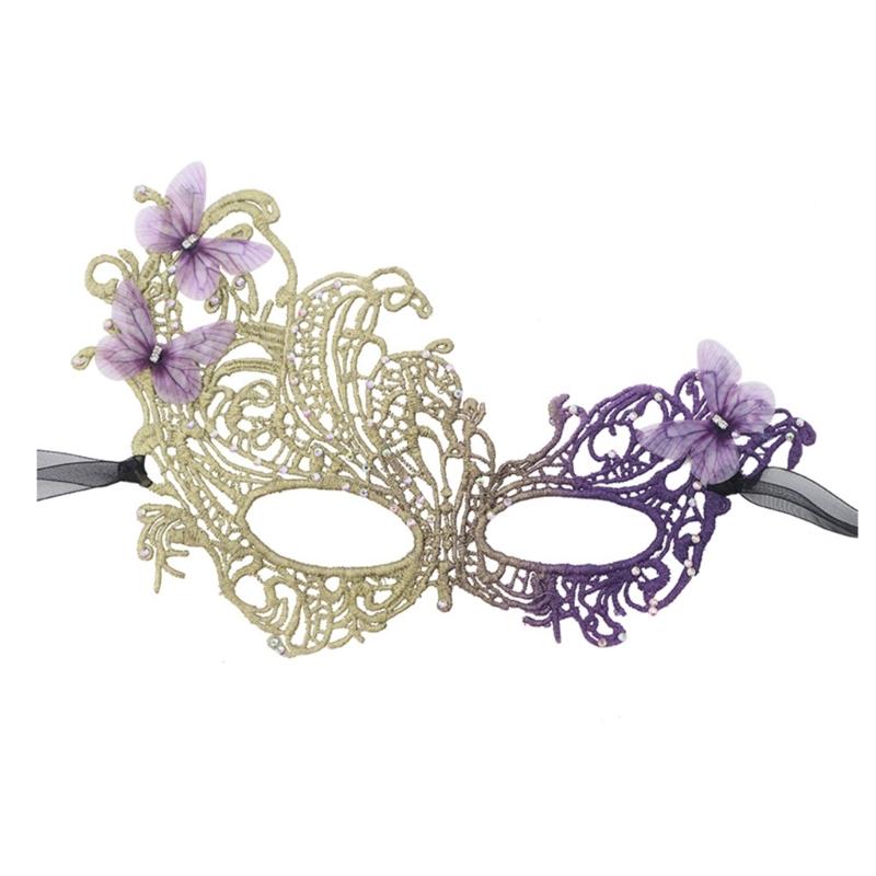 Damen Maskerade Maske mit Strasssteinen Ball Abschlussball Maske Venezianische Party Maske Halbgesichtsspitzenmaske Augenmaske Karnevalsmaske