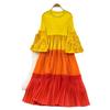Miyake's New Color Matching Crew Neck Bead Temperament Large Size Women's Pleated Dress