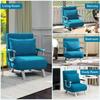 4-in-1 Faux Suede Chair Bed - Blue