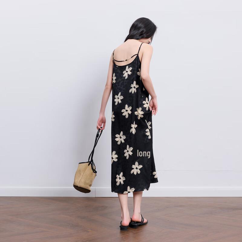 French Style Floral Strappy Midi Dress