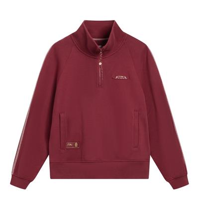 Li Ning Spor Yaşam Tarzı Serisi Dik Yaka Harf Logolu Sweatshirt Kadın sweatshirt AWDW110-5