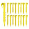 14.5cm Serrated Plastic Tent Pegs - Windproof Fixing Accessories for Tent and Picnic Mat