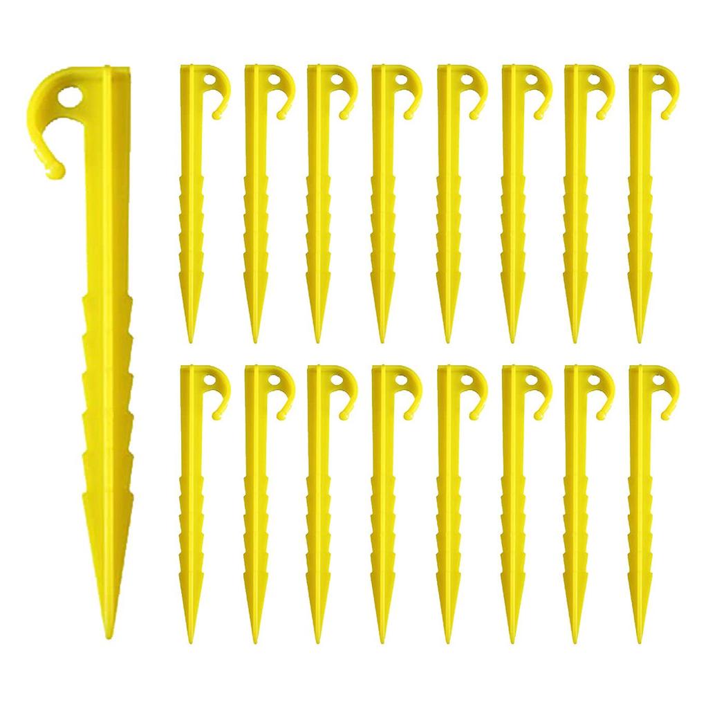 14.5cm Serrated Plastic Tent Pegs - Windproof Fixing Accessories for Tent and Picnic Mat