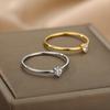 Zircon Little Heart Rings For Women Minimalism Heart Ring Stainless Steel Finger Dainty Ring Valentine Gifts