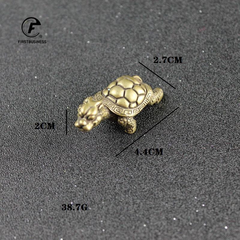 Pure Copper Dragon Turtle Statue Vintage Brass Tortoise Miniatures Figurines Home Decorations Car Ornament Desk Decor