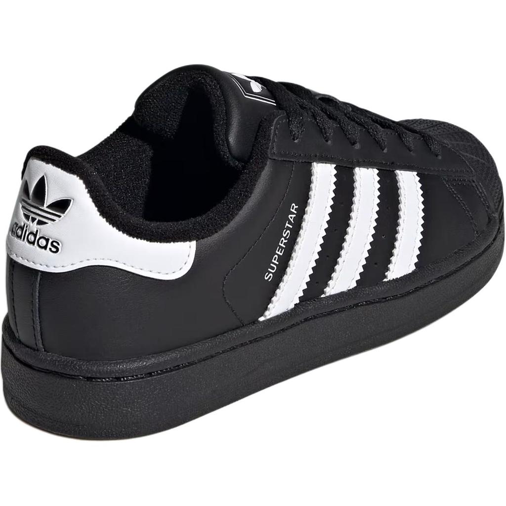 Adidas Originals Superstar 2 Cushioning Low top Kids' Skateboarding Shoes Black Children Aged 3 7 Years Old JH9981